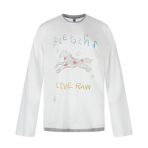 Damen Langarmshirt mit illustrativem Pferde‑Print und Lagenoptik Nord Taschen