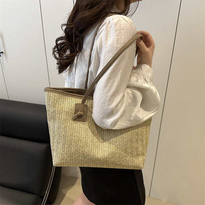 Damen trendige Strandtasche mit elegantem geflochtenem Design Nord Taschen