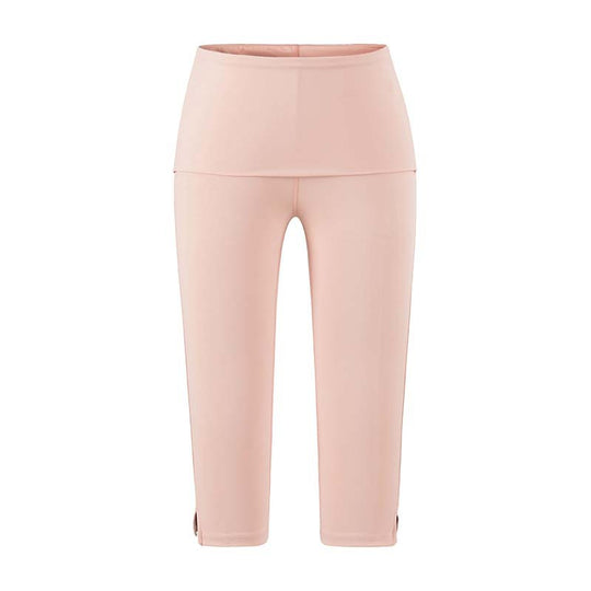 Damen Capri-Leggings mit hohem Umschlagbund, Shaping-Effekt und seitlichem Bein-Schlitz Nord Taschen