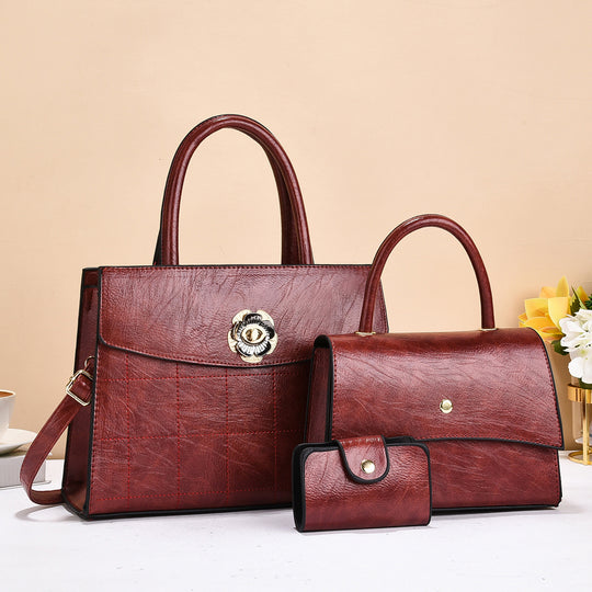 Damen elegantes Handtaschen-Set mit hochwertiger Struktur und modischem Portemonnaie Nord Taschen