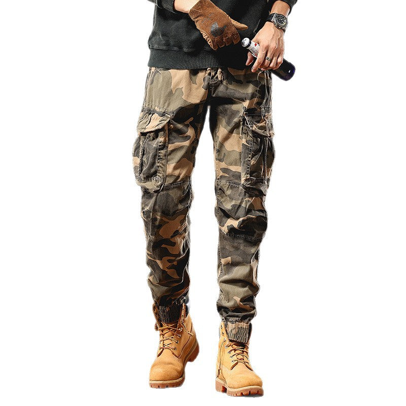Herren Cargohose im Jogger-Stil mit Tunnelzug elastischen Bündchen und Mehrfachtaschen Nord Taschen