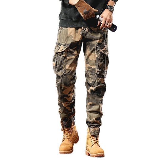 Herren Cargohose im Jogger-Stil mit Tunnelzug elastischen Bündchen und Mehrfachtaschen Nord Taschen