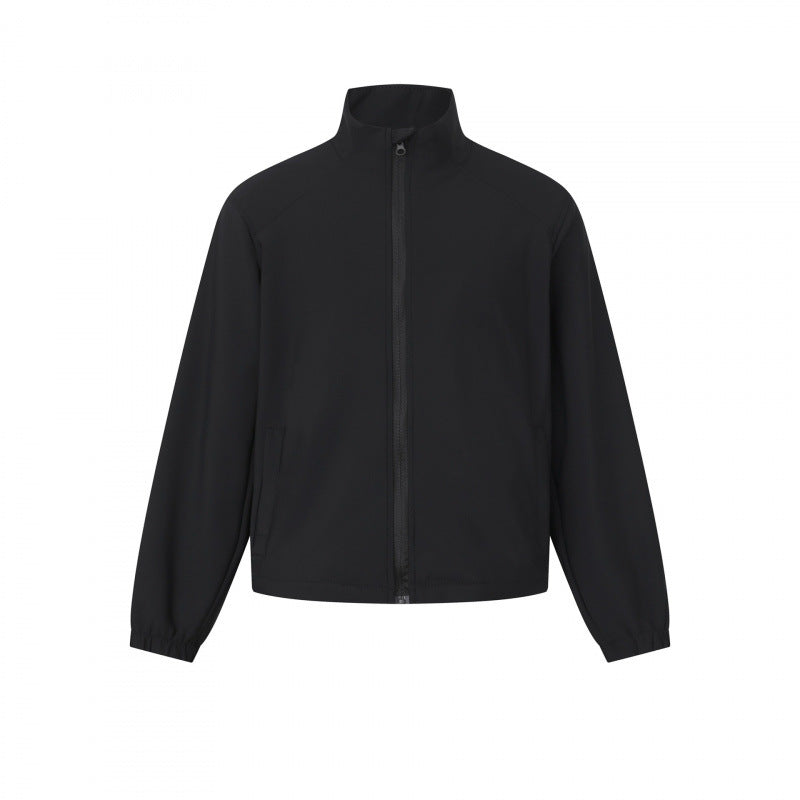 Unisex Leichte technische Kurzblousonjacke mit Stehkragen, verdecktem Reißverschluss und elastischen Bündchen Nord Taschen