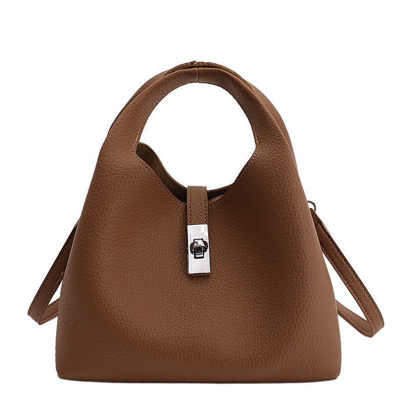 Damen Hobo-Tasche aus strukturiertem Kunstleder mit elegantem Verschluss Nord Taschen