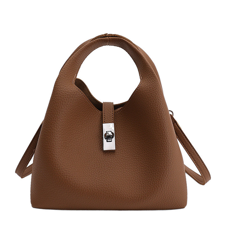 Damen Hobo-Tasche aus strukturiertem Kunstleder mit elegantem Verschluss Nord Taschen
