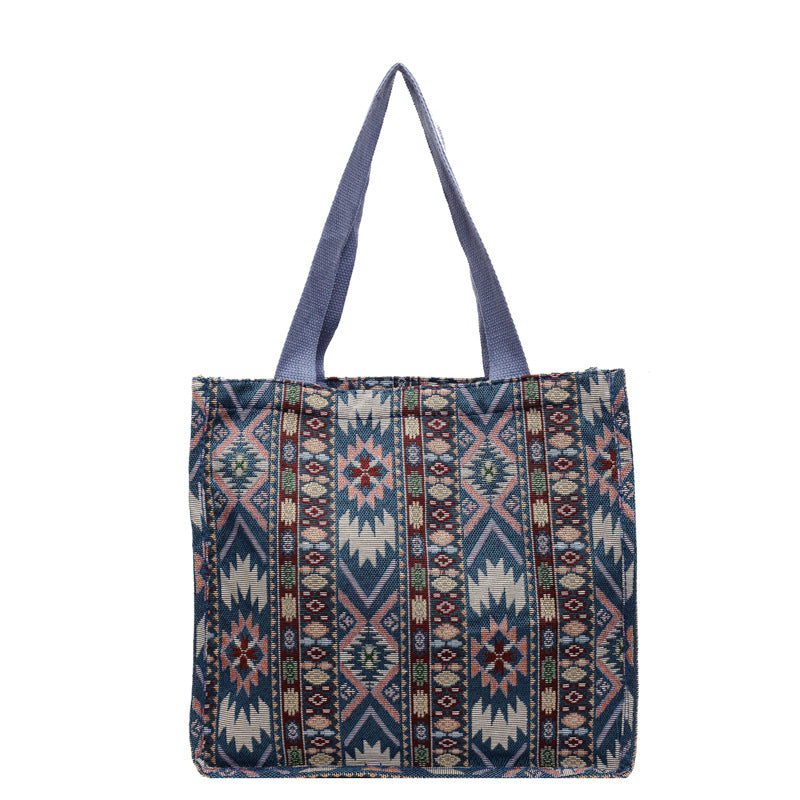 Damen Tragetasche mit ethnischem Muster und robusten Griffen Nord Taschen