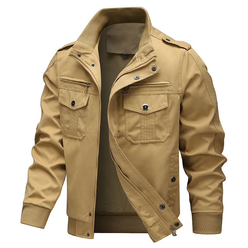Herren  leichtes Canvas-Field-Bomberjacke mit verstärkten Nahtpaneelen, verdecktem Zweiwege-Reißverschluss, Schulterpatten und ergonomischer Passform Nord Taschen