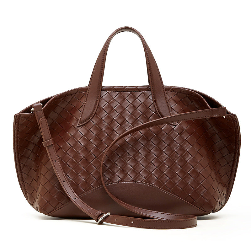 Damen geflochtene Ledertasche Nord Taschen