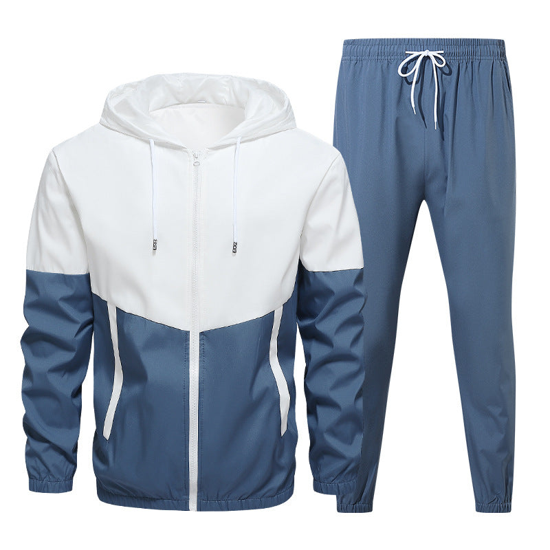 Herren Zweiteiliges Trainingsanzug-Set mit Kapuzenjacke und elastischer Jogginghose Nord Taschen