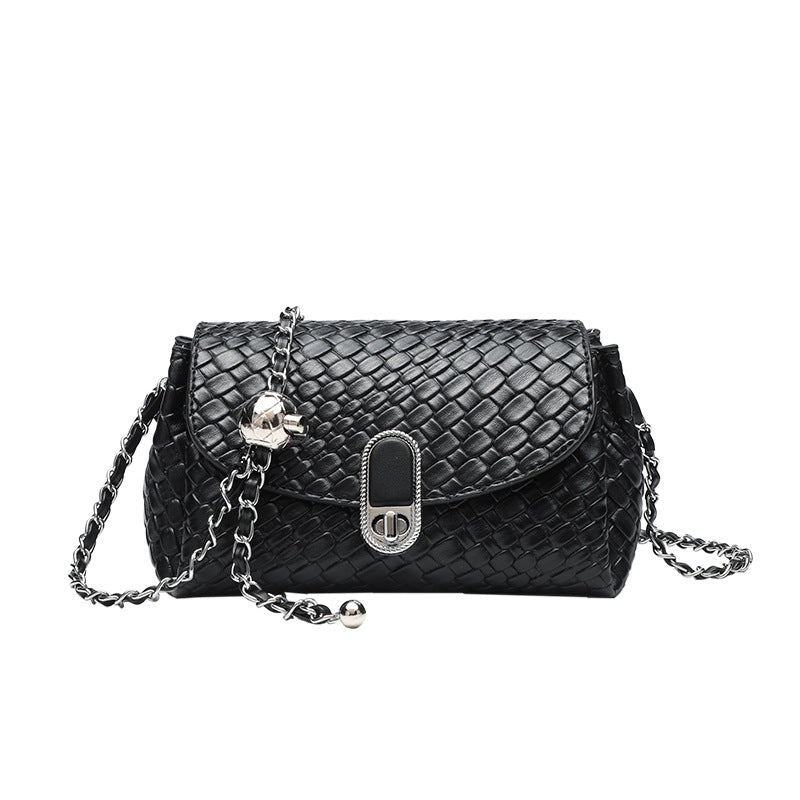 Damen Clutch-Tasche mit geflochtenem Design und verzierter Kette Nord Taschen