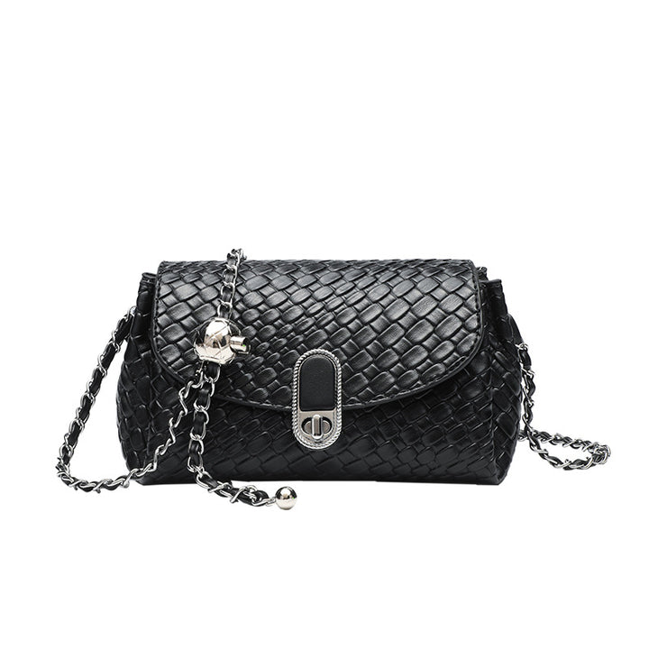 Damen Clutch-Tasche mit geflochtenem Design und verzierter Kette Nord Taschen