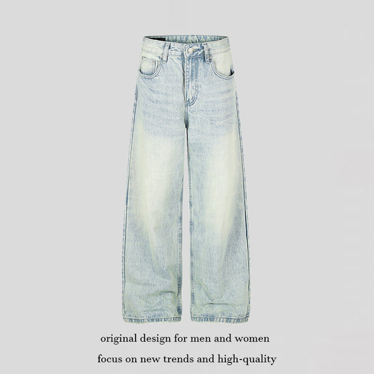 Damen Hochgeschnittene Weite Jeans im Palazzoschnitt mit weitem Bein und verwaschener Optik Nord Taschen