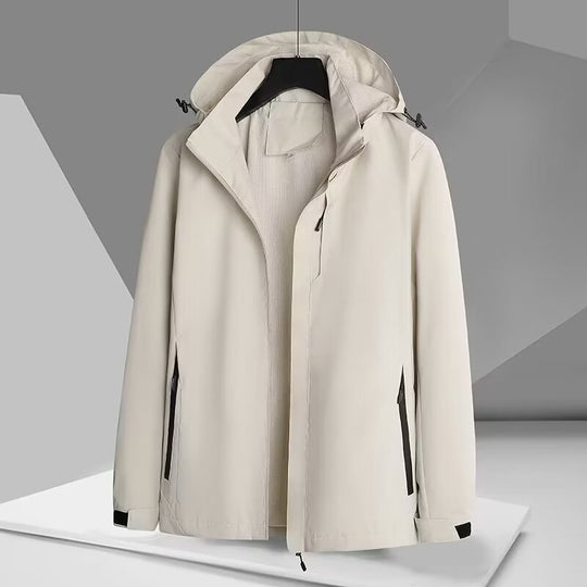 Herren Wind- und Wasserabweisende Softshelljacke mit Kapuze, atmungsaktiver Membran und verdecktem Reißverschluss Nord Taschen