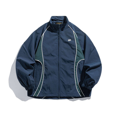 Unisex Leichte Boxy-Trackjacke mit Kontrastpaspeln Nord Taschen
