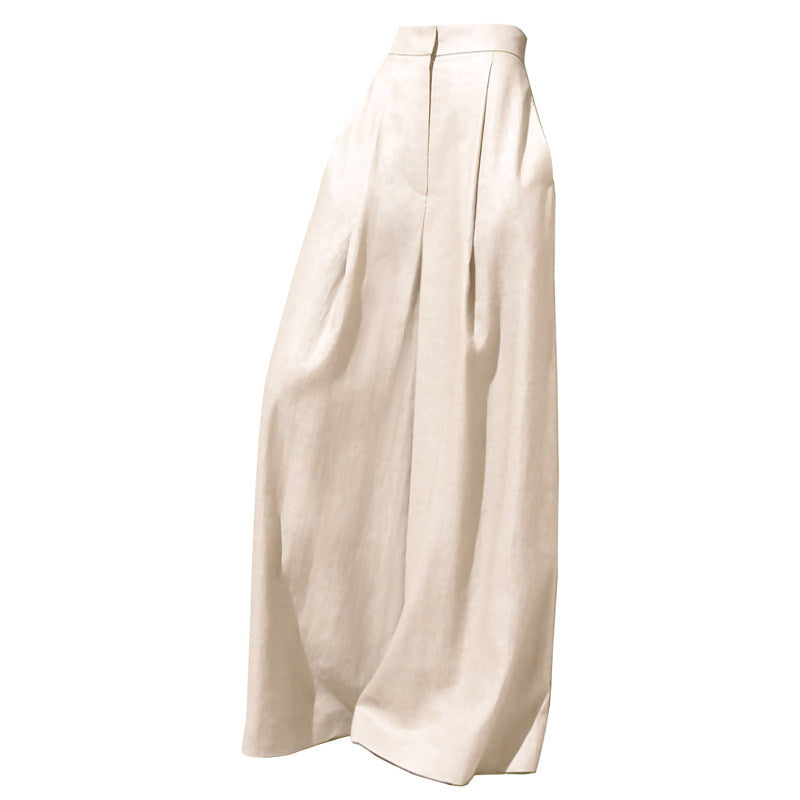 Damen Weite Leinenhose Nord Taschen