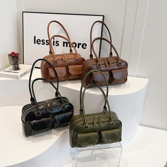 Damen stilvolle Handtasche mit praktischen Außentaschen Nord Taschen