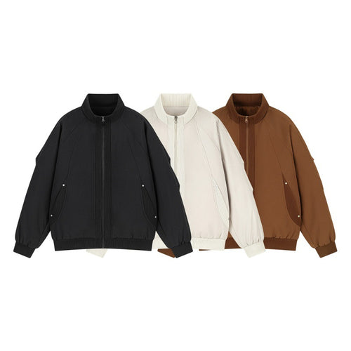 Damen Oversize Bomberjacke mit Raglanärmeln, Stehkragen und Eingrifftaschen Nord Taschen