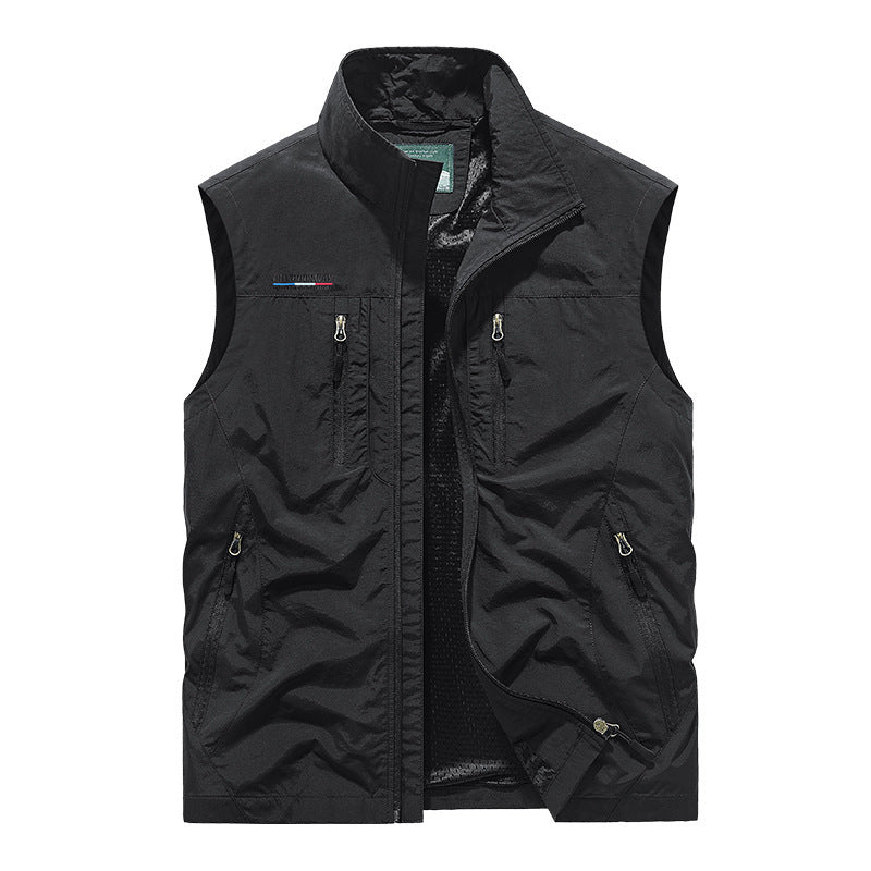 Herren  leichte Outdoor Weste mit vielen Reißverschlusstaschen Nord Taschen