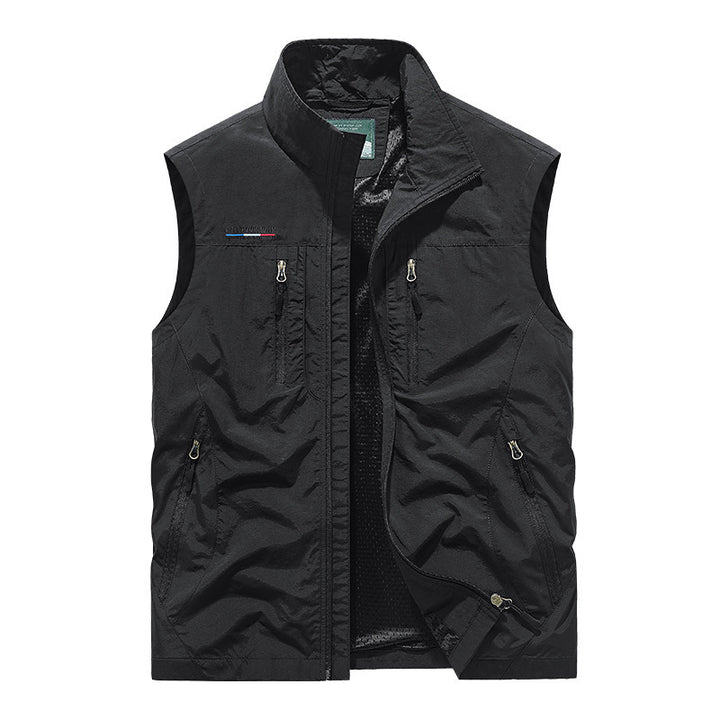 Herren  leichte Outdoor Weste mit vielen Reißverschlusstaschen Nord Taschen