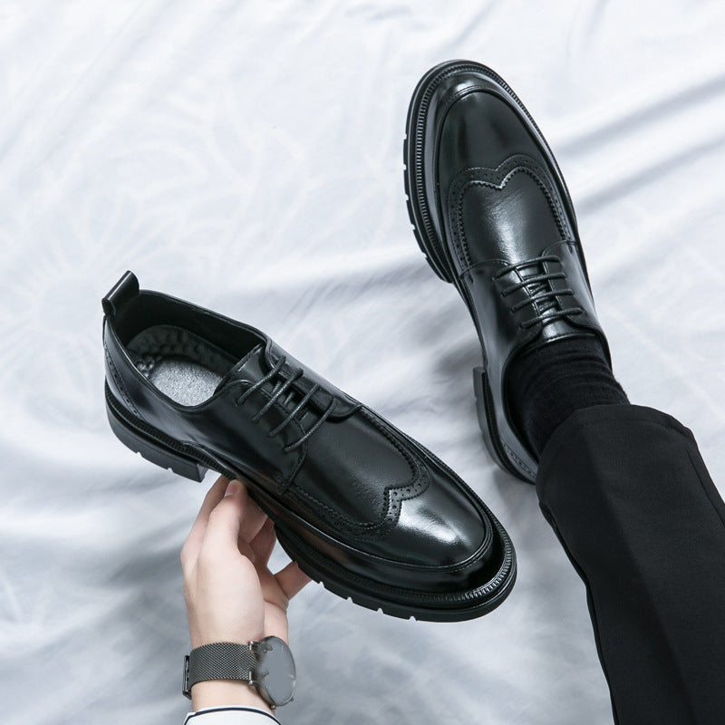 Herren Elegante Schnürschuhe aus hochwertigem Leder mit rutschfester Sohle