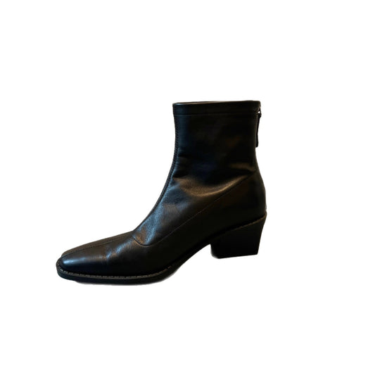 Damen Knöchelhohe Glattleder‑Stiefelette mit sculpted Keilabsatz Nord Taschen