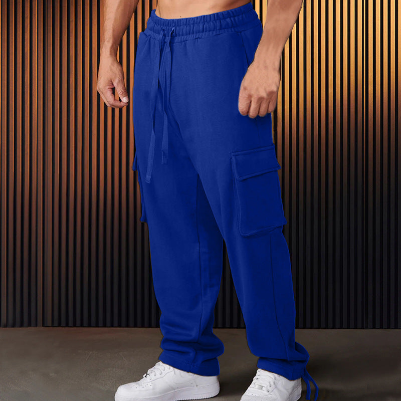 Herren Cargo-Sweathose im Relaxed-Fit mit großen Klappentaschen und Kordelzug Nord Taschen