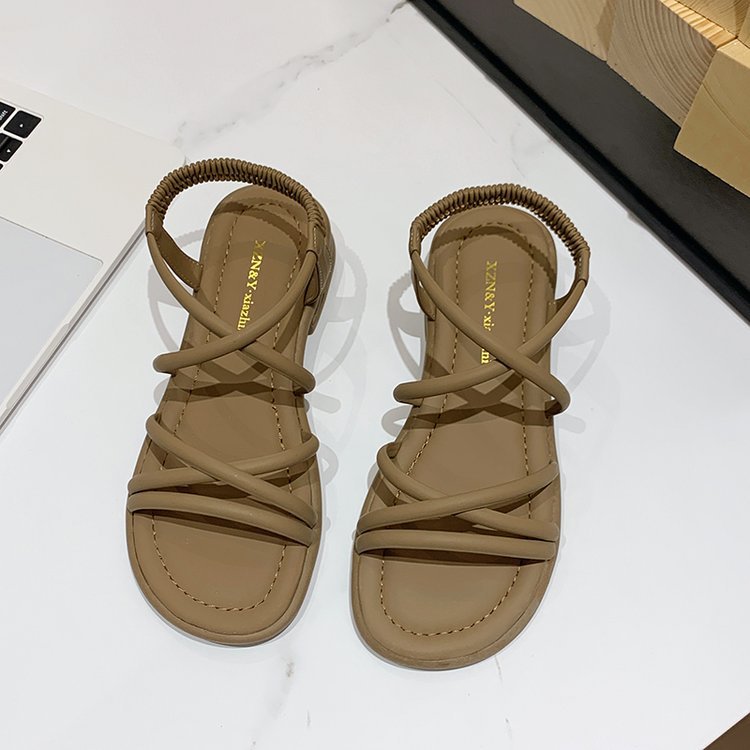 Damen Riemensandalen mit elastischem Riemendesign