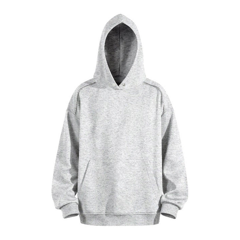 Herren Oversize-Kapuzenpullover mit Kängurutasche und Raglanärmeln Nord Taschen