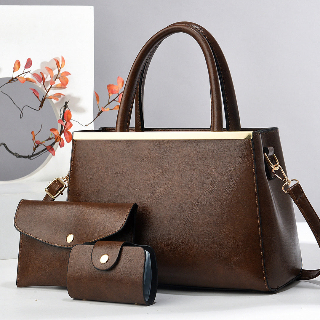 Damen elegante Handtasche mit abnehmbarem Zubehör Nord Taschen