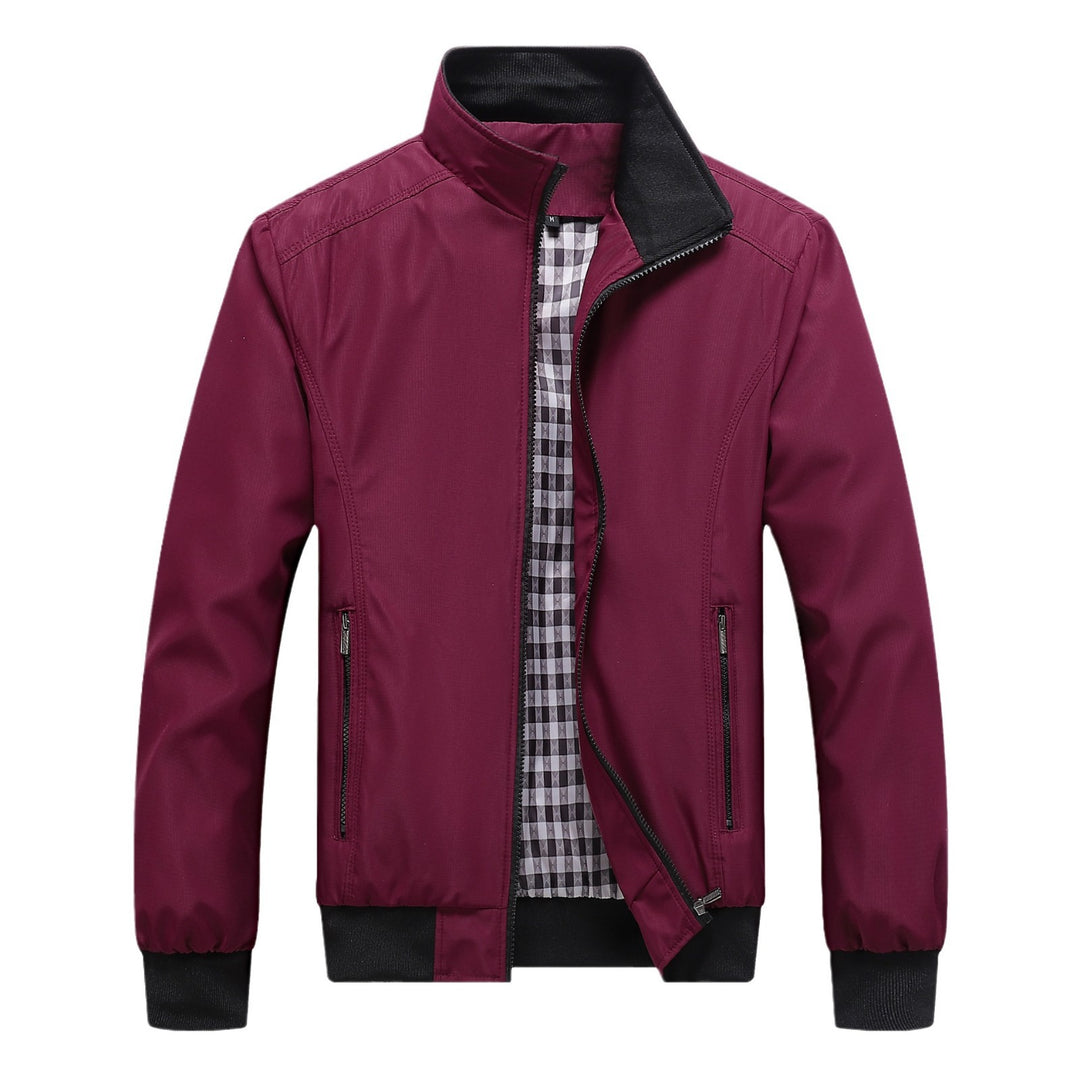 Herren Urbaner Stehkragen‑Blouson aus windabweisendem Softshell mit kariertem Thermofutter Nord Taschen