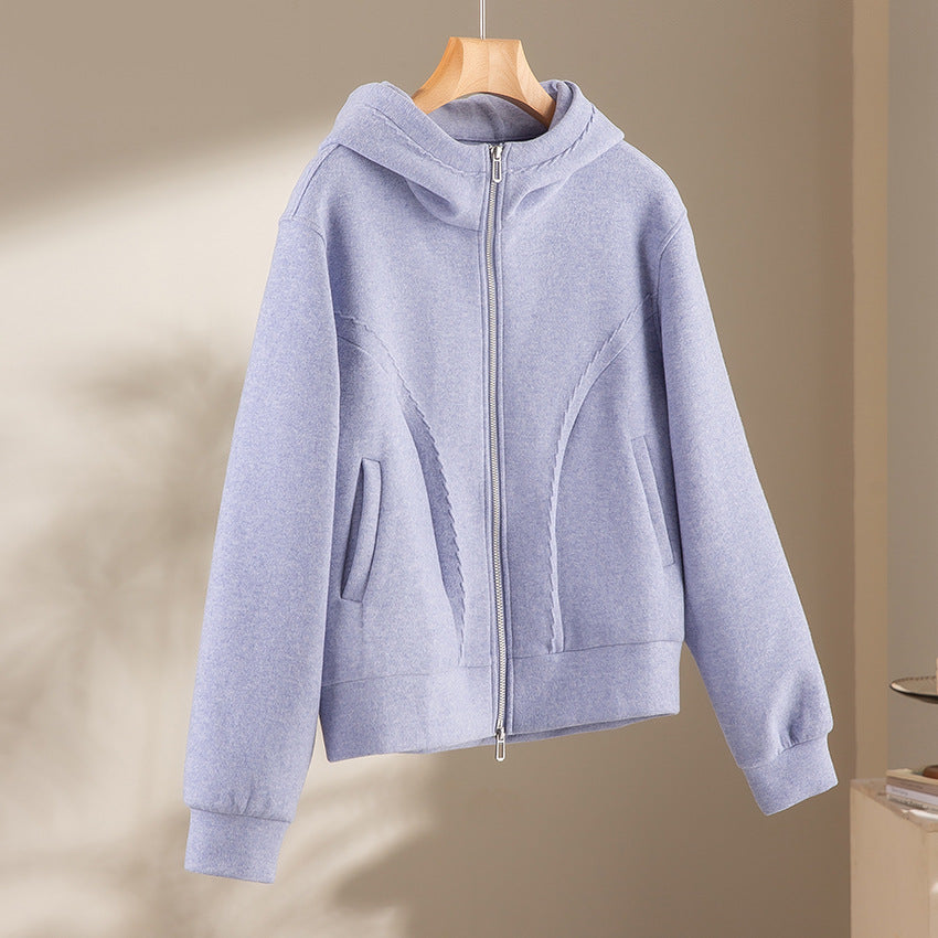 Damen Weiche High‑Waist Jogginghose aus Teddyfleece mit weitem Bein und Kordelzug Nord Taschen