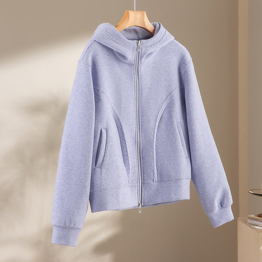 Damen Weiche High‑Waist Jogginghose aus Teddyfleece mit weitem Bein und Kordelzug Nord Taschen