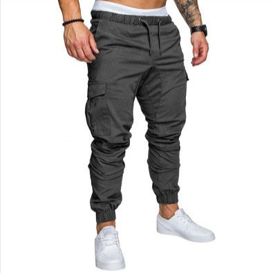 Herren taillierter Cargo-Jogger mit elastischem Bund, Kordelzug und aufgesetzten Taschen Nord Taschen