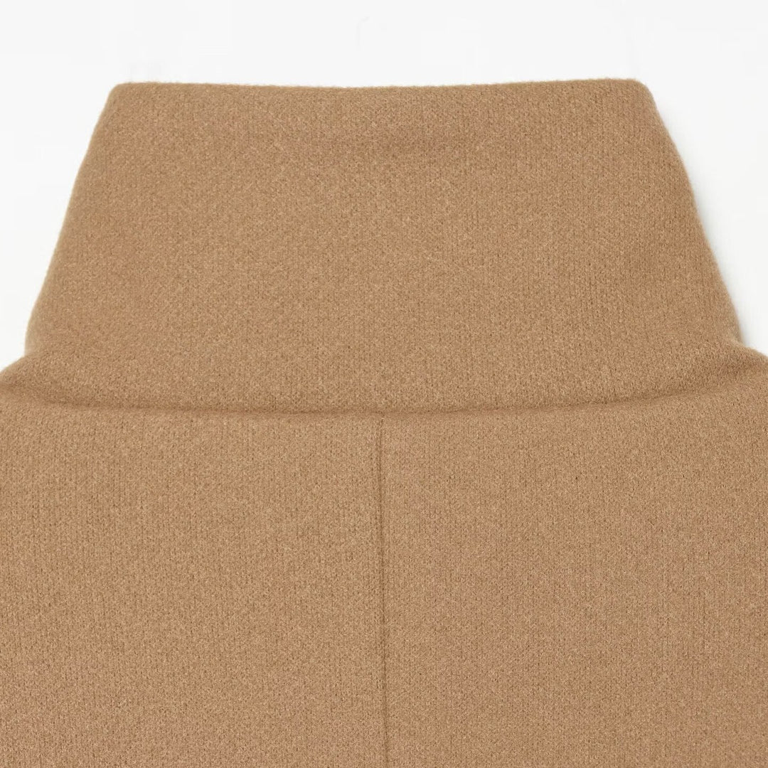 Damen Kurz-Capejacke aus Wollmix mit hohem Rollkragen und Manschetten-Detail Nord Taschen