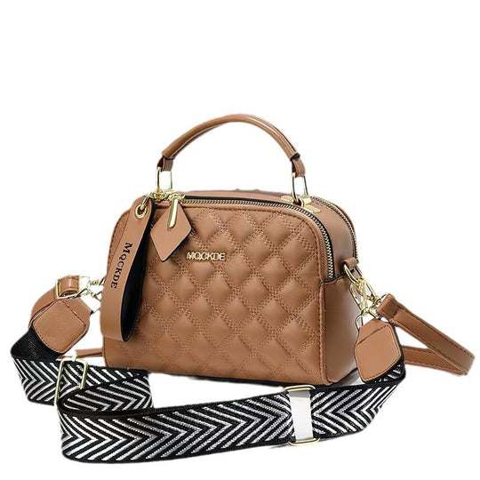 Damen Handtasche im eleganten Steppdesign mit abnehmbarem Schulterriemen Nord Taschen