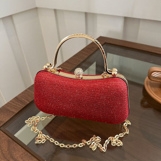 Damen Clutch Tasche mit funkelndem Kettenriemen Nord Taschen