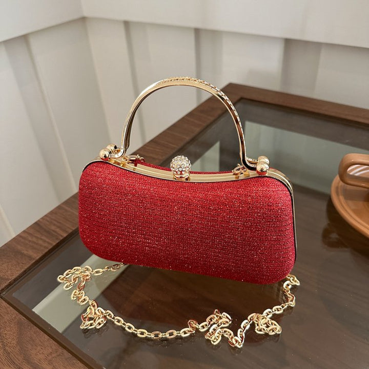 Damen Clutch Tasche mit funkelndem Kettenriemen Nord Taschen