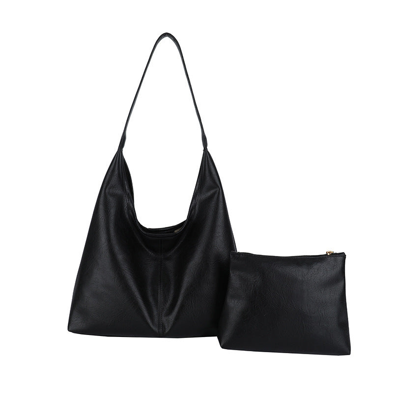 Damen geräumige Ledertasche mit weichem Griff Nord Taschen