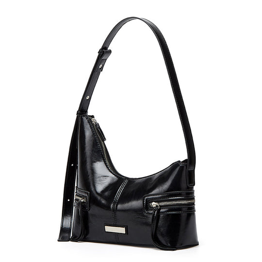 Damen Hobo-Tasche mit luxuriösem Glanz und praktischen Reißverschlussfächern Nord Taschen