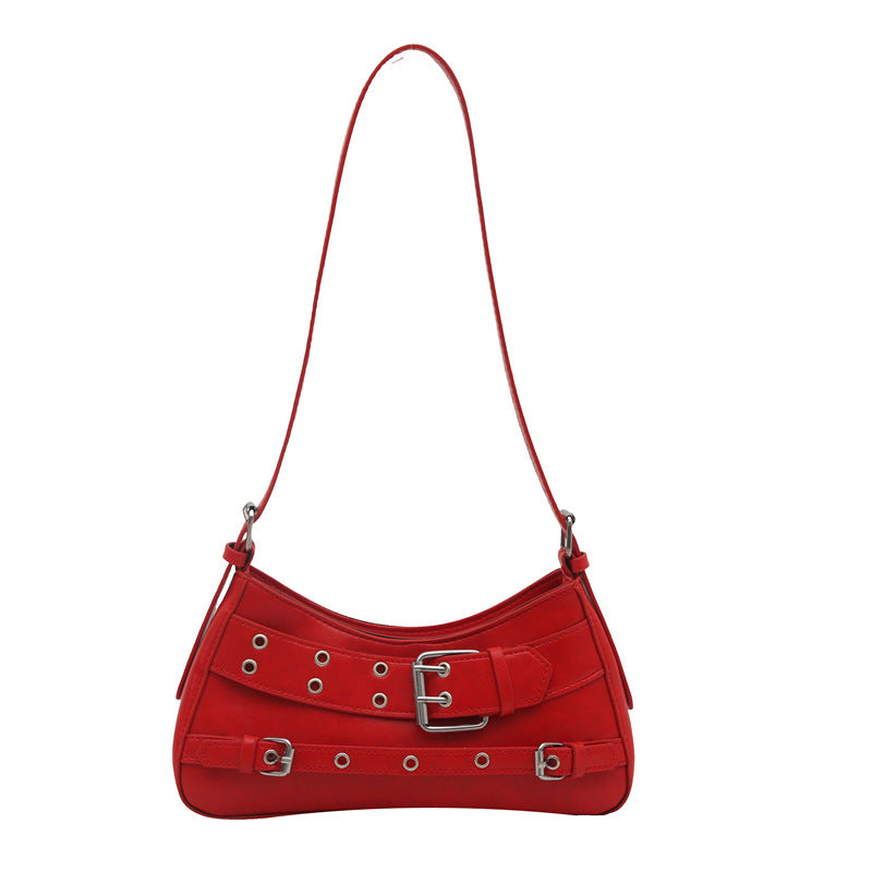 Damen Schultertasche mit elegantem Gurt- und Schnallenakzent Nord Taschen