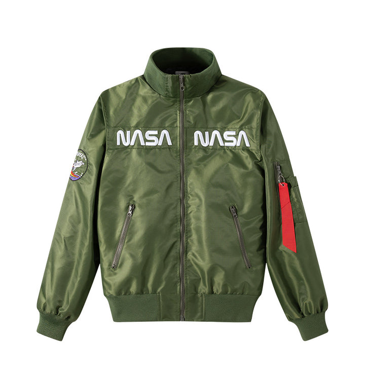 Men's  NASA embroidered chest-panel technical flight jacket Nord Taschen