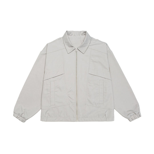 Unisex Kurzblouson im Boxy‑Cut mit Hemdkragen, sichtbarem Metallreißverschluss und Utility‑Pattentaschen Nord Taschen