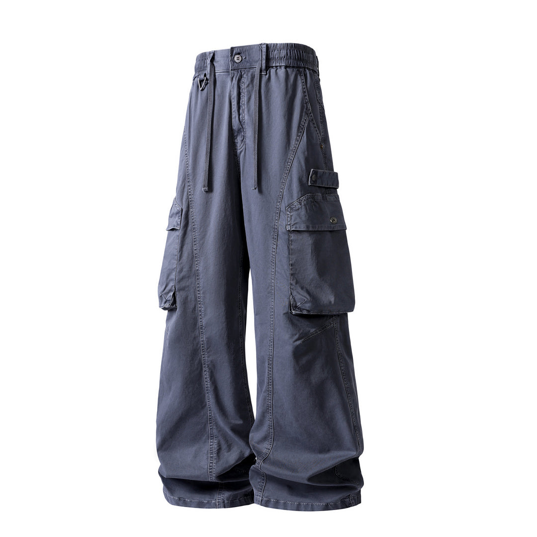 Herren Militärisch inspirierte Cargohose mit elastischem Tunnelzugbund, Klapp- und Reißverschlusstaschen Nord Taschen