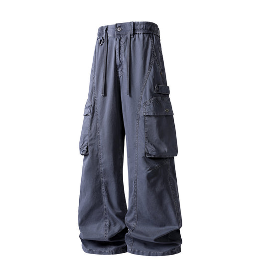 Herren Militärisch inspirierte Cargohose mit elastischem Tunnelzugbund, Klapp- und Reißverschlusstaschen Nord Taschen