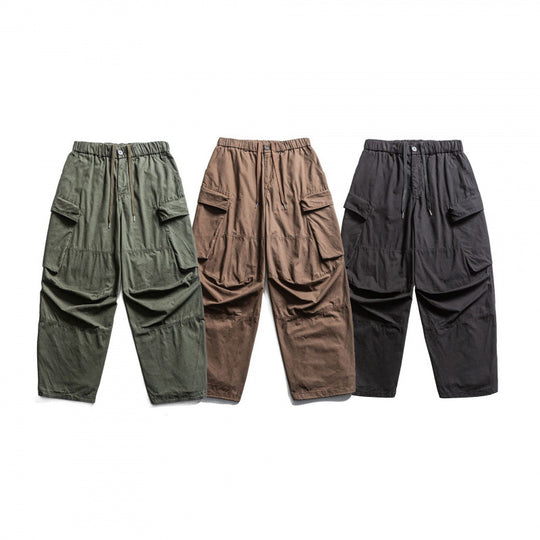 Herren Baggy-Cargo-Hose mit elastischem Bund, Kordelzug und verstärkten Kniepartien Nord Taschen