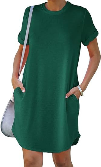 Damen Casual Kleid mit praktischen Taschen