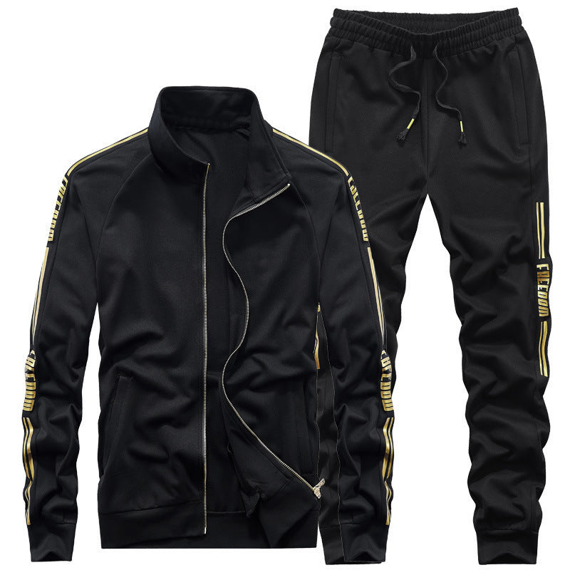 Herren Trainingsanzug‑Set mit Stehkragen und Slim‑Fit Jogginghose Nord Taschen