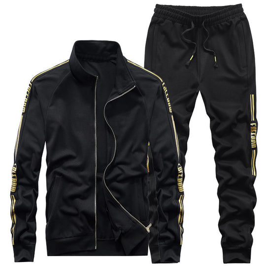 Herren Trainingsanzug‑Set mit Stehkragen und Slim‑Fit Jogginghose Nord Taschen