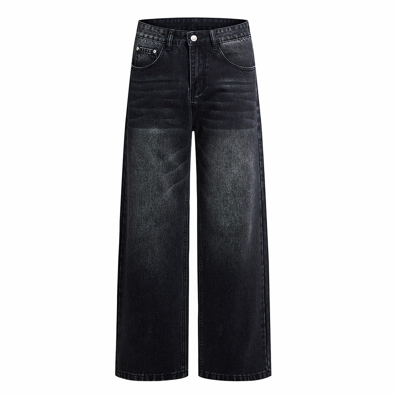 Damen Hochgeschnittene Palazzo-Jeans aus Denim mit Vintage-Waschung Nord Taschen