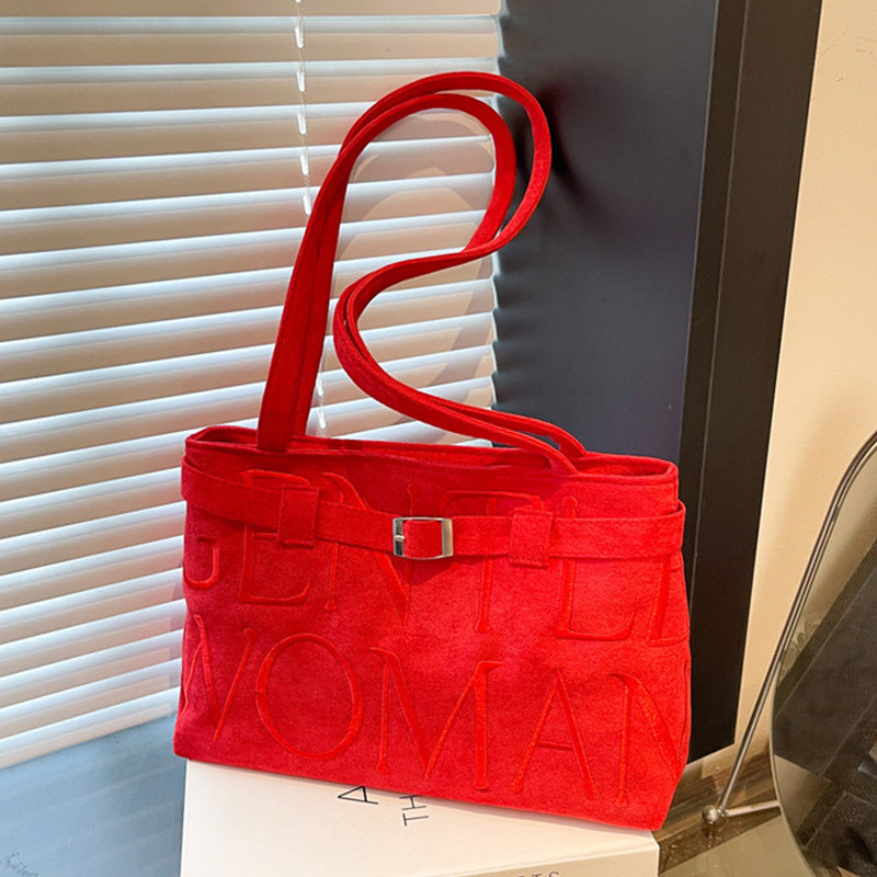 Damen Designer-Handtasche mit luxuriösem Wildleder und modischer Prägung Nord Taschen
